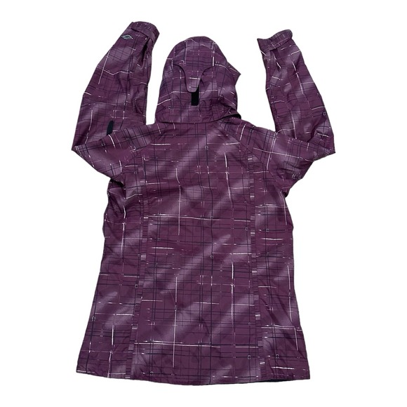 Columbia Omni Tech Jacket Women Sz M Purple Plaid No Liner Waterproof Shell Only - Picture 9 of 13